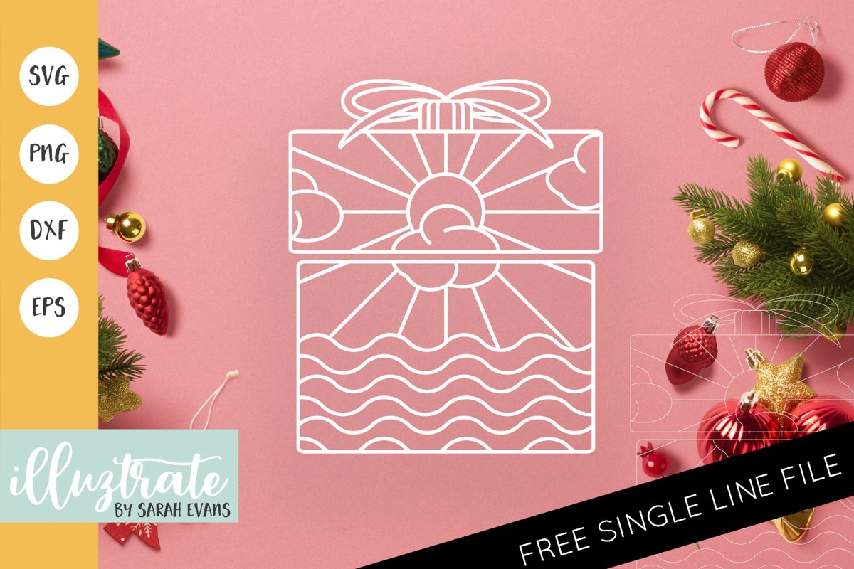 Christmas Present Mandala SVG | Christmas Mandala SVG File example image 1