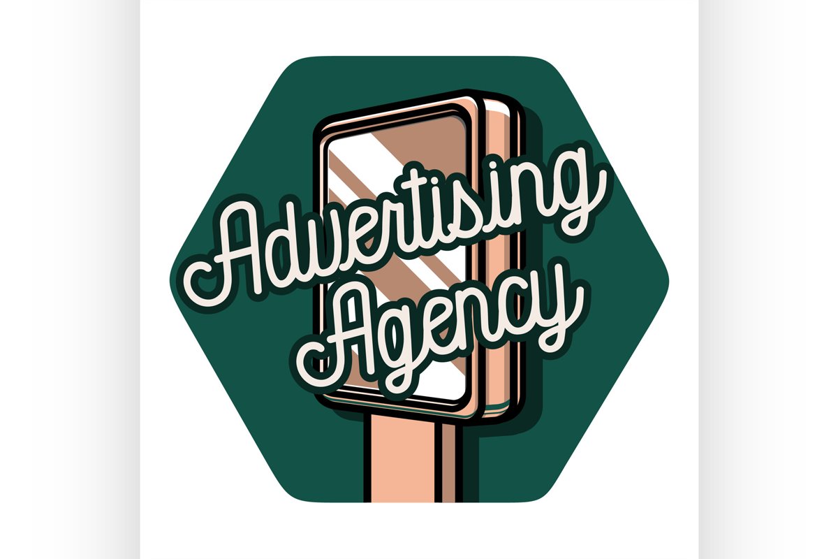 Color vintage advertising emblem example image 1
