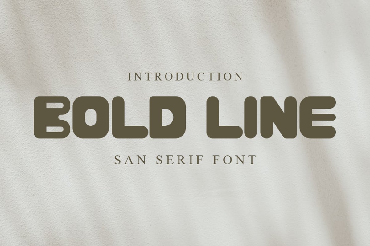 Bold Line | Unique Font example image 1