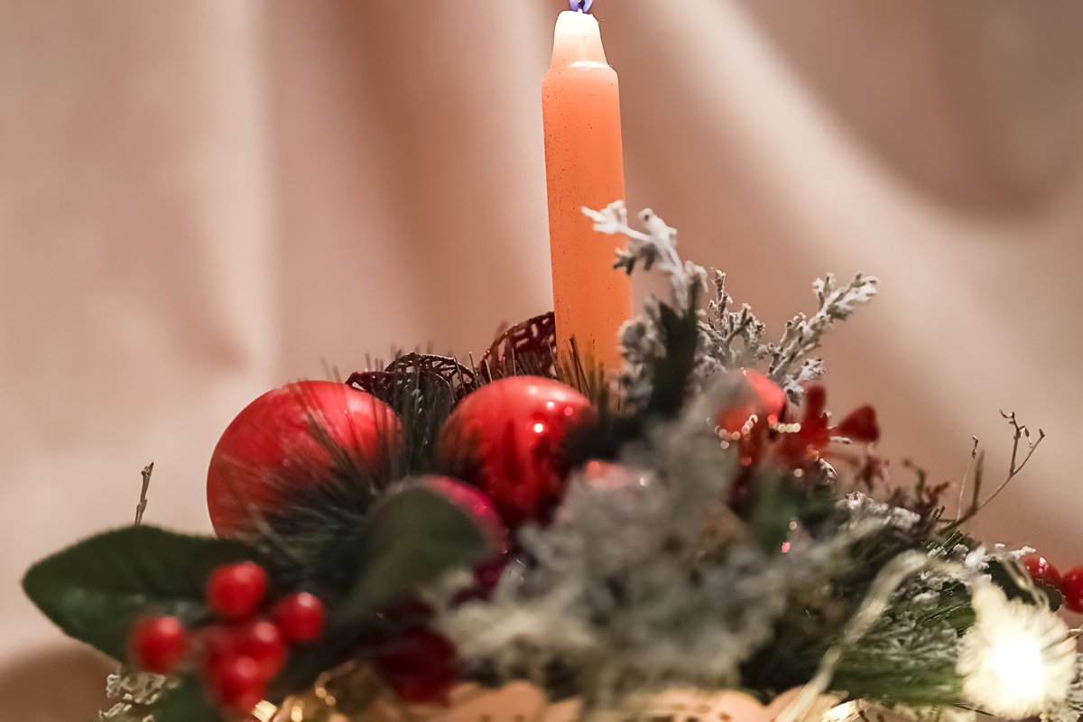 Christmas background, postcard new year composition example image 1