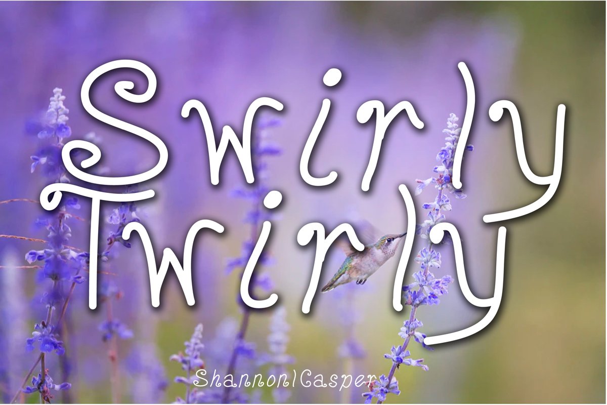 Swirly Twirly Fun Font example image 1