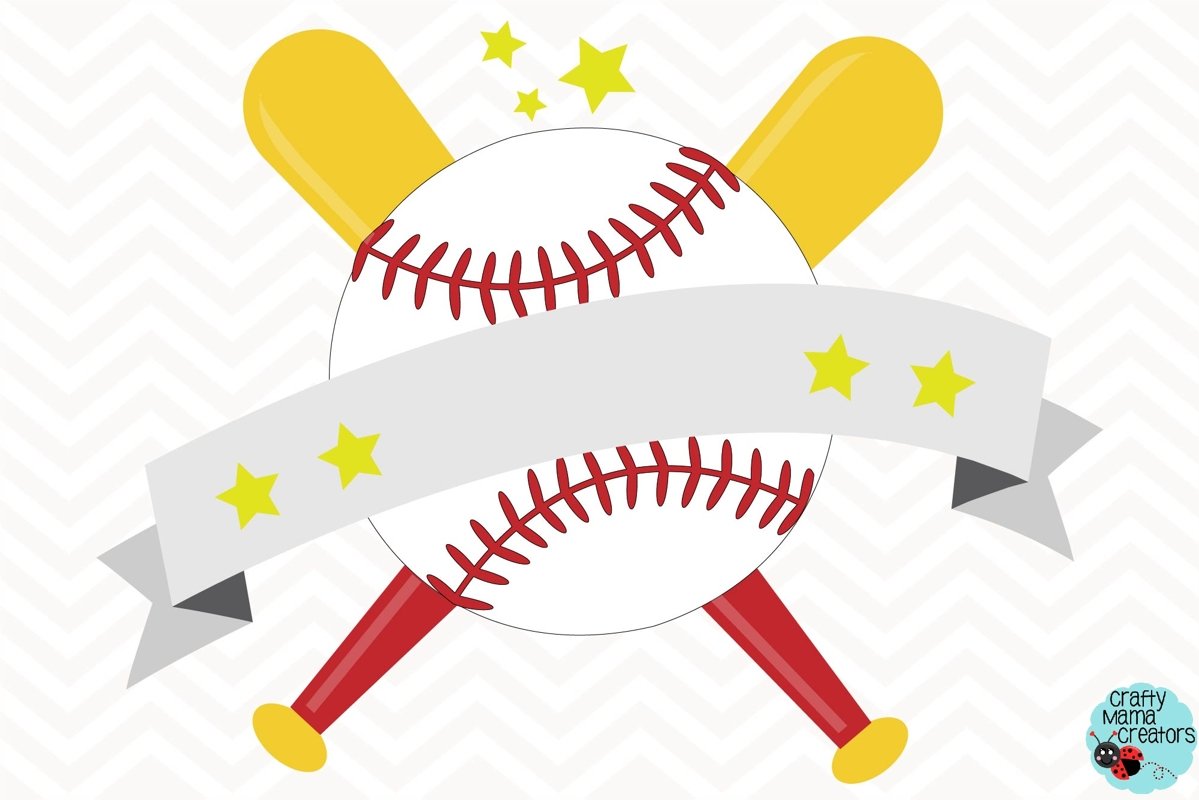 Baseball Svg, Baseball Banner, Monogram Softball Svg example image 1