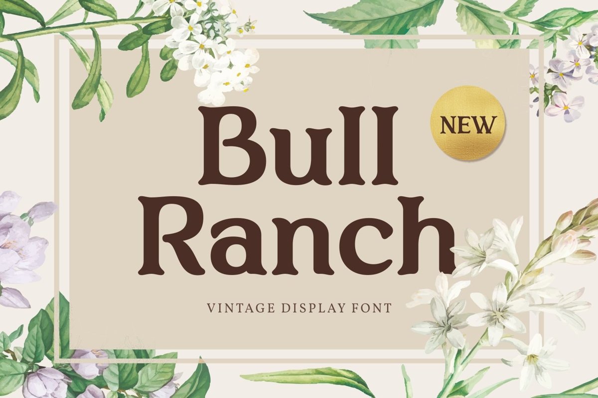 Bull Ranch - Vintage Display Font example image 1