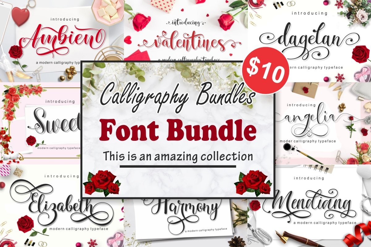 calligraphy font bundles example image 1