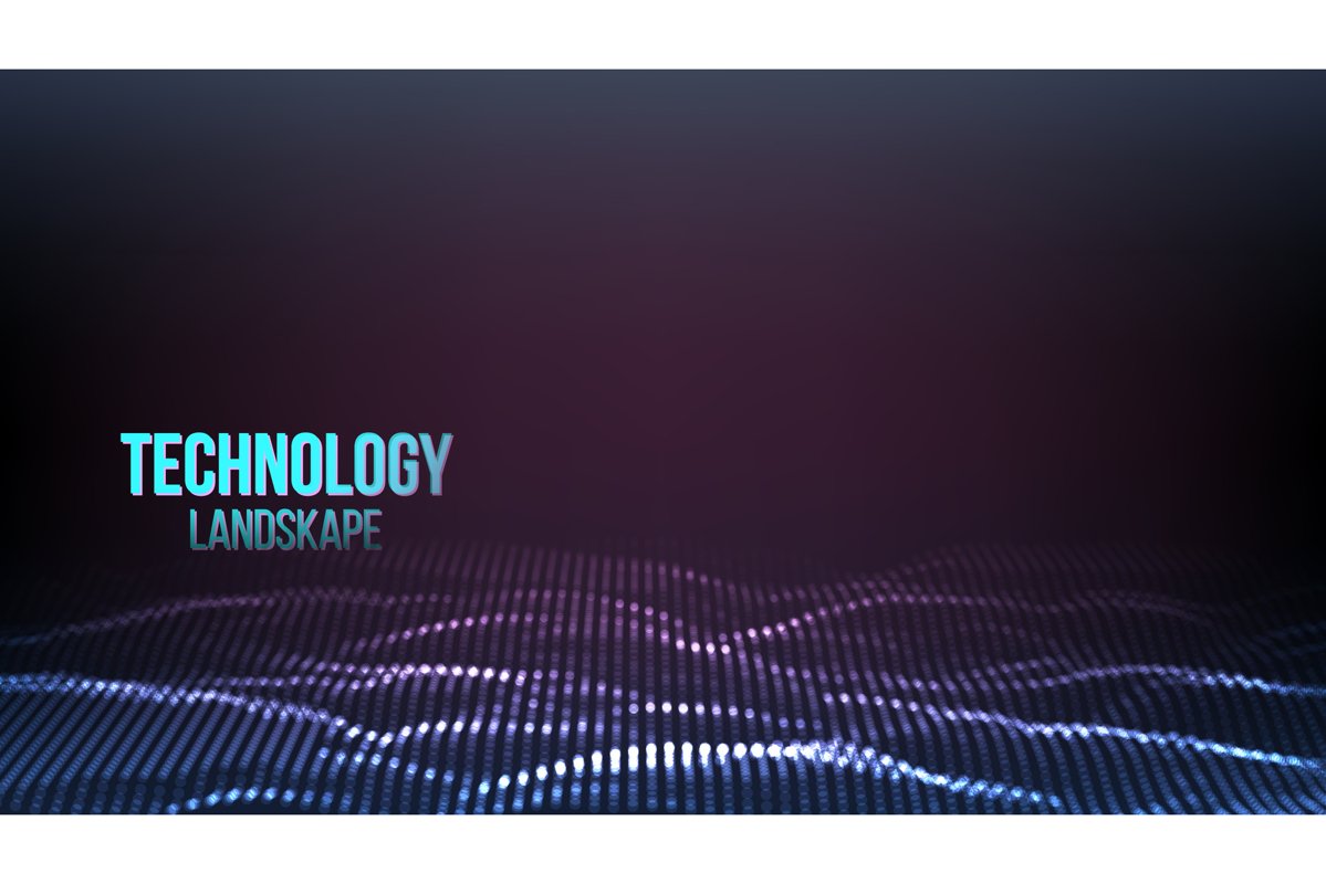 Abstract Digital Landscape Background Vector. Emitting In example image 1