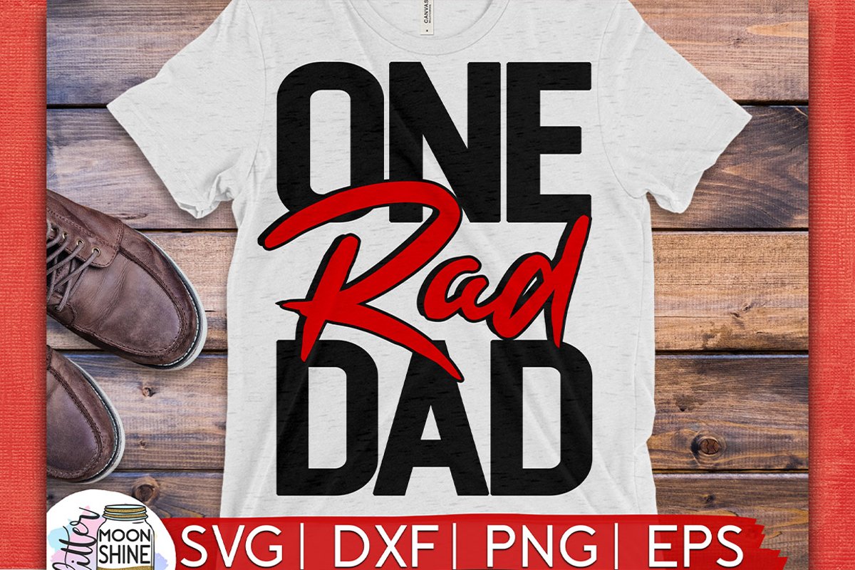 One Rad Dad SVG DXF PNG EPS Cutting Files example image 1
