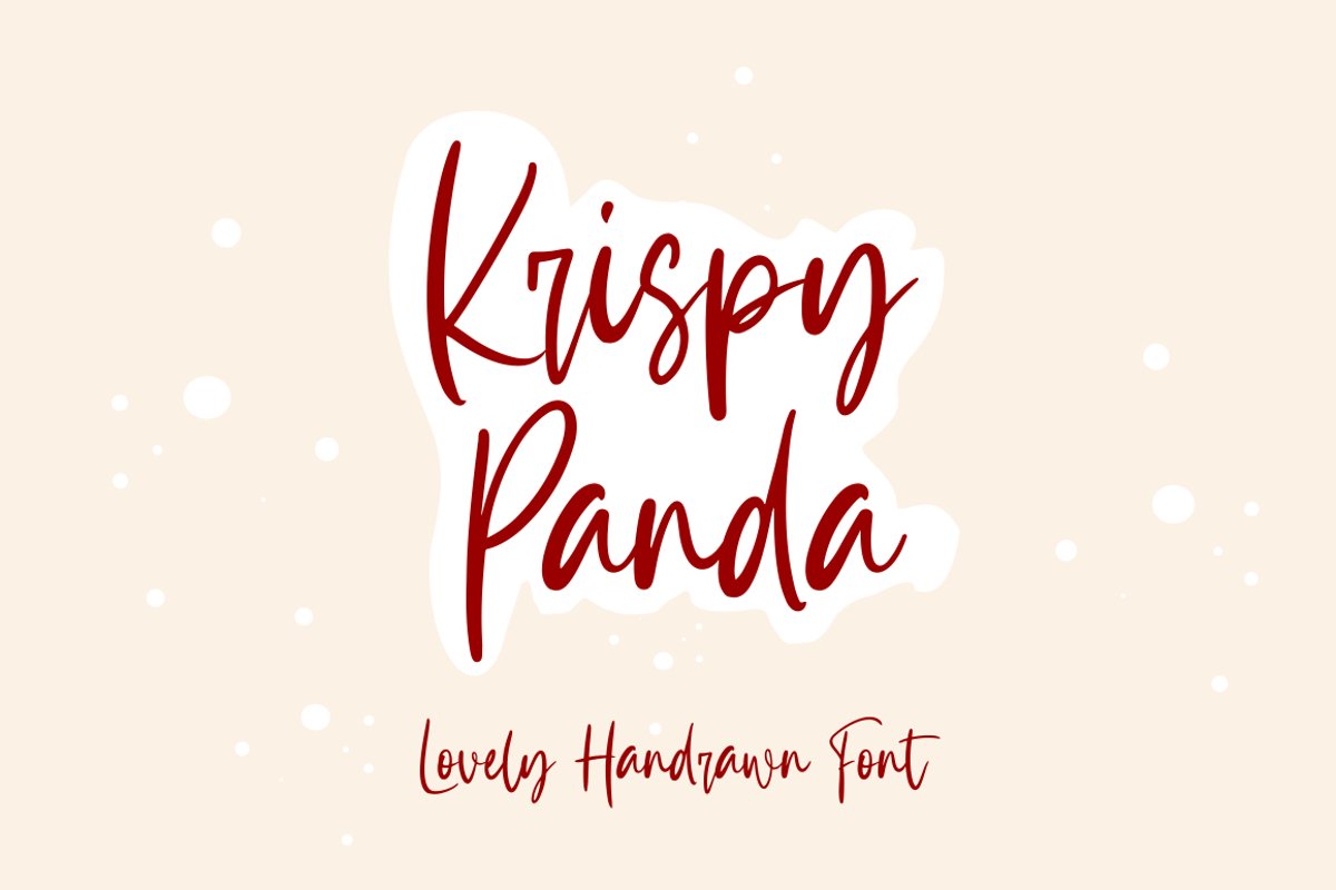 Krispy Panda - Lovely Handrawn Font example image 1