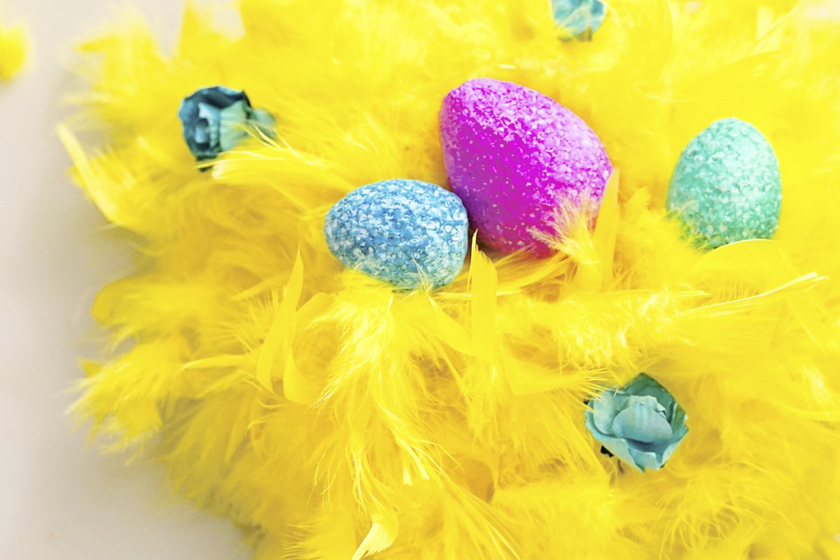 Happy Easter composition of coloful eggs example image 1