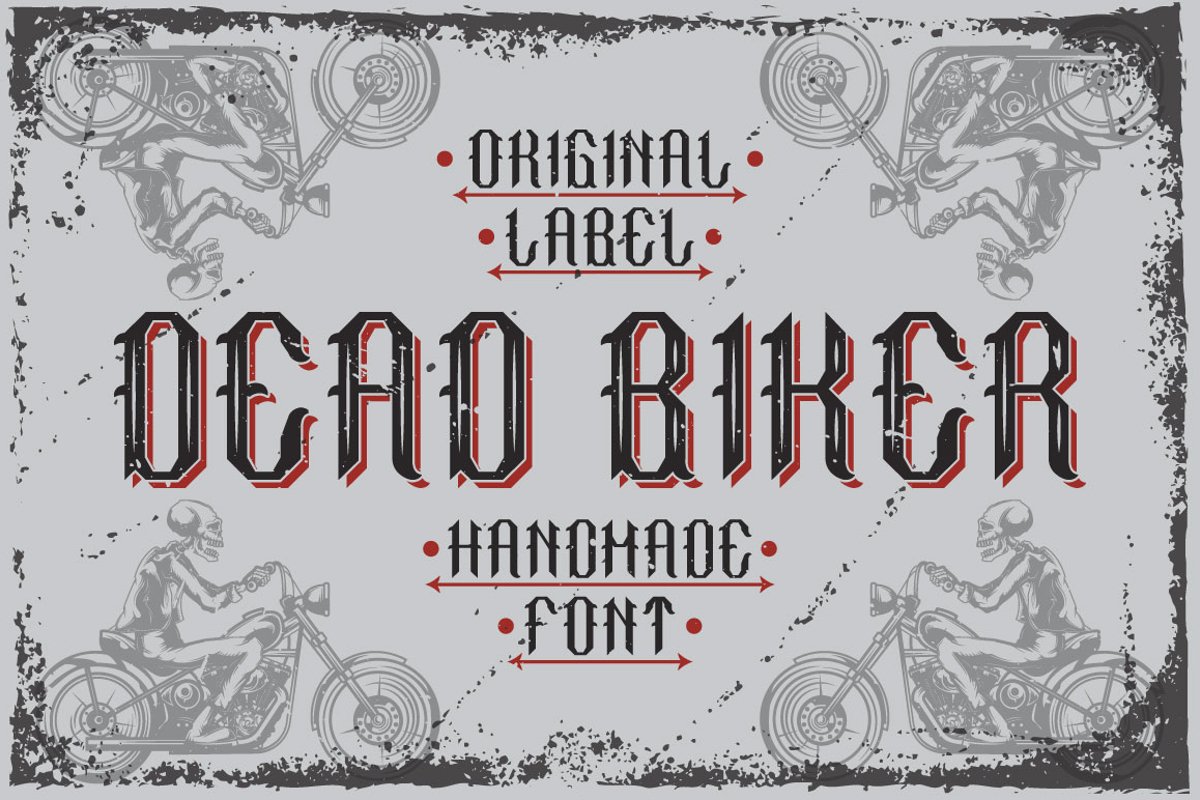 Handcrafted font "Dead biker" example image 1