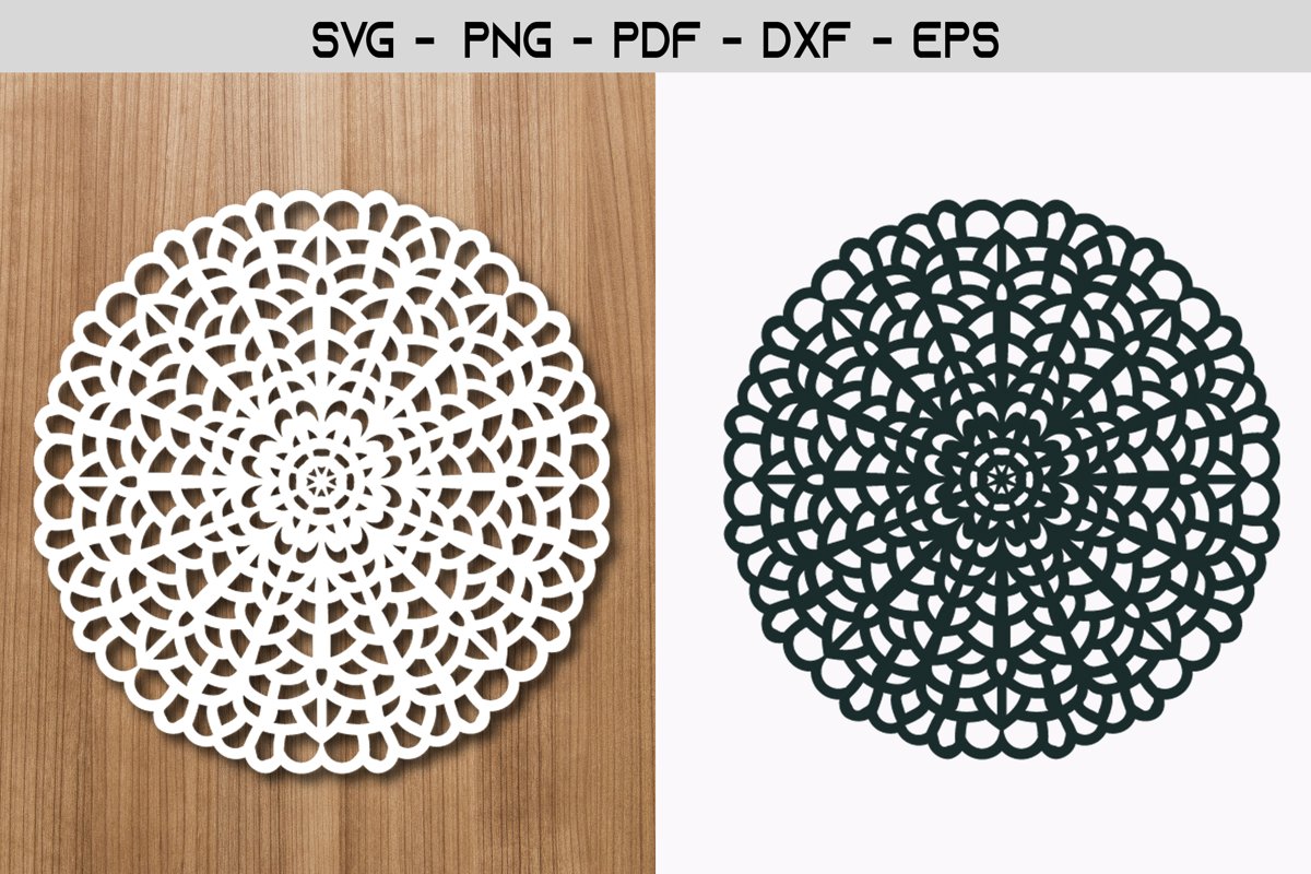 Mandala Flower Paper Template Design example image 1