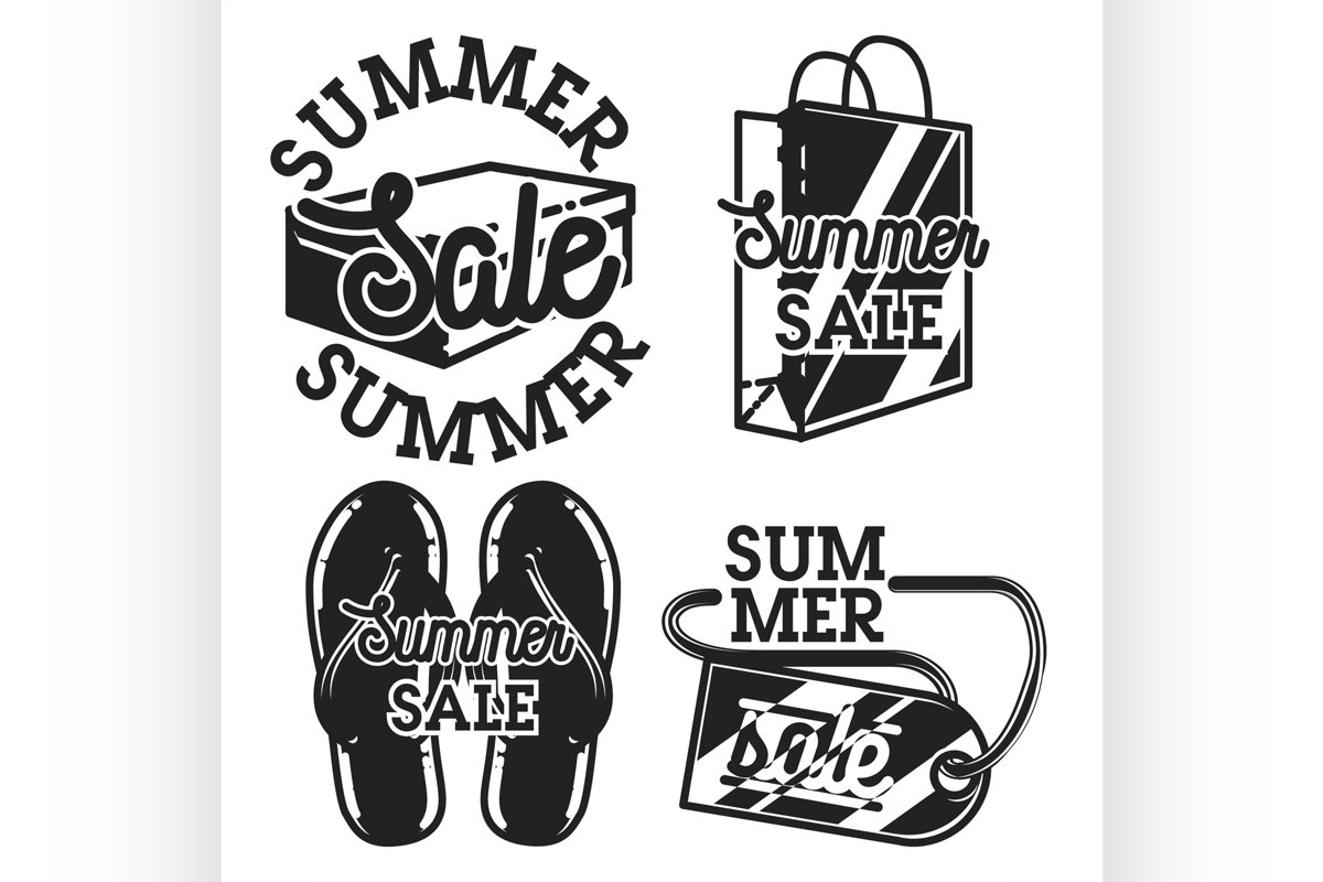 Vintage summer sale emblems example image 1