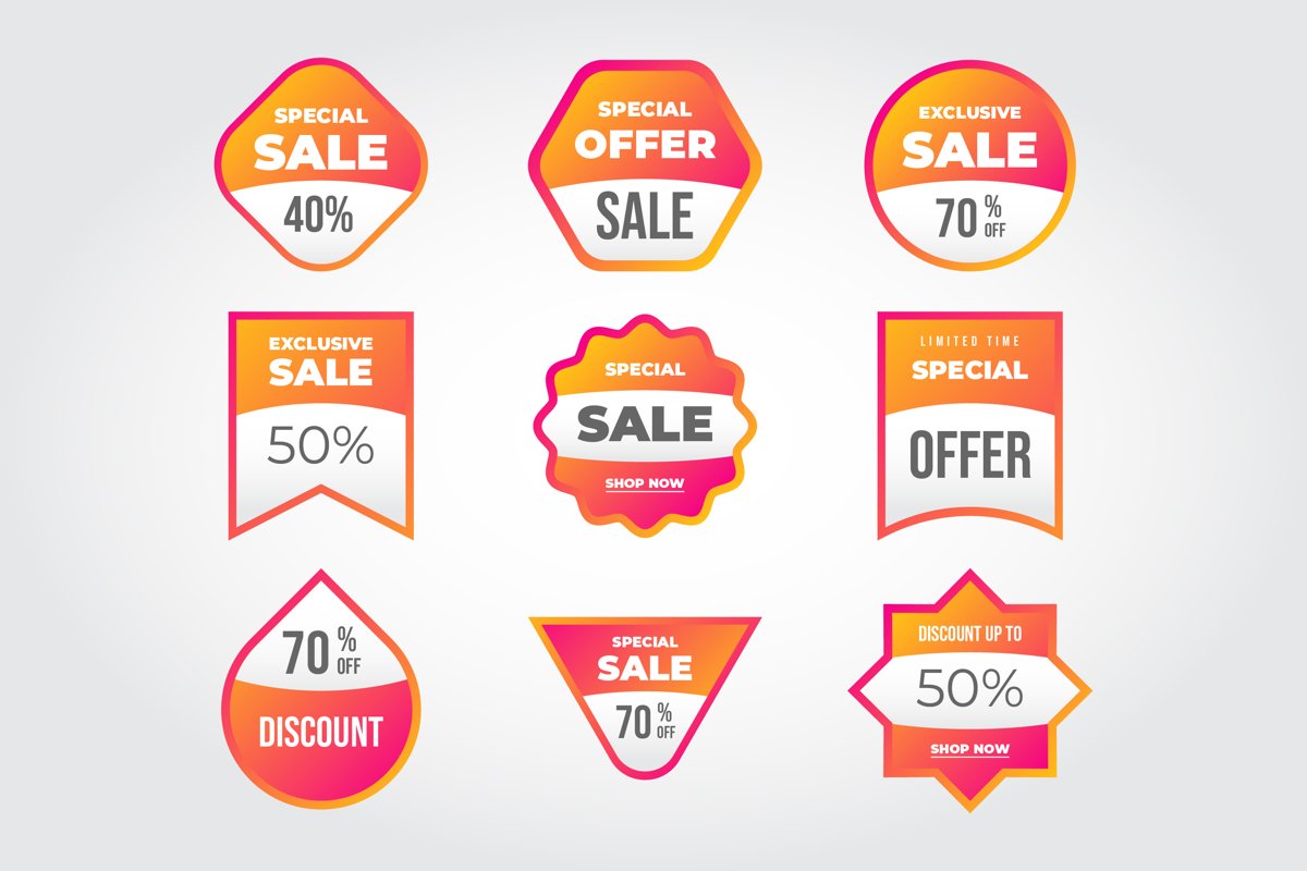 Flat Sale Label Collection example image 1