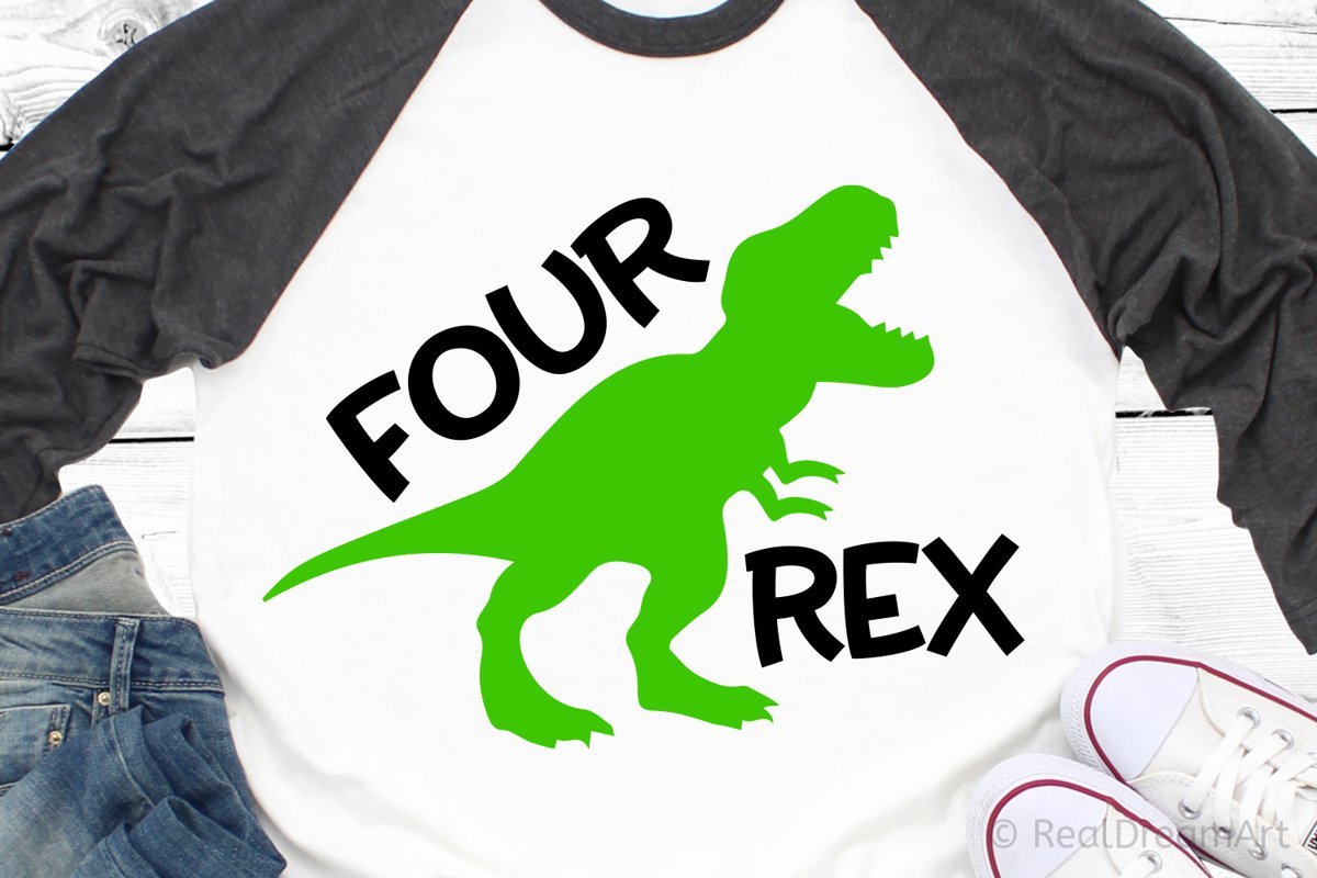 Four Rex SVG, DXF, PNG, EPS example image 1