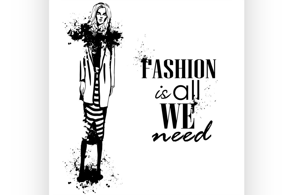 Portrait of trendy look girl example image 1