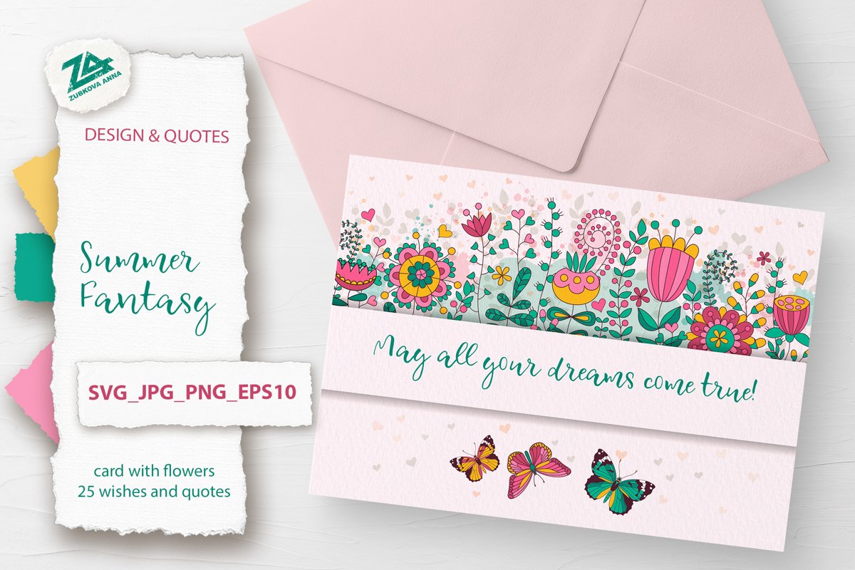 Greeting Card with 25 Wishes & Quotes SVG/PNG/JPG example image 1