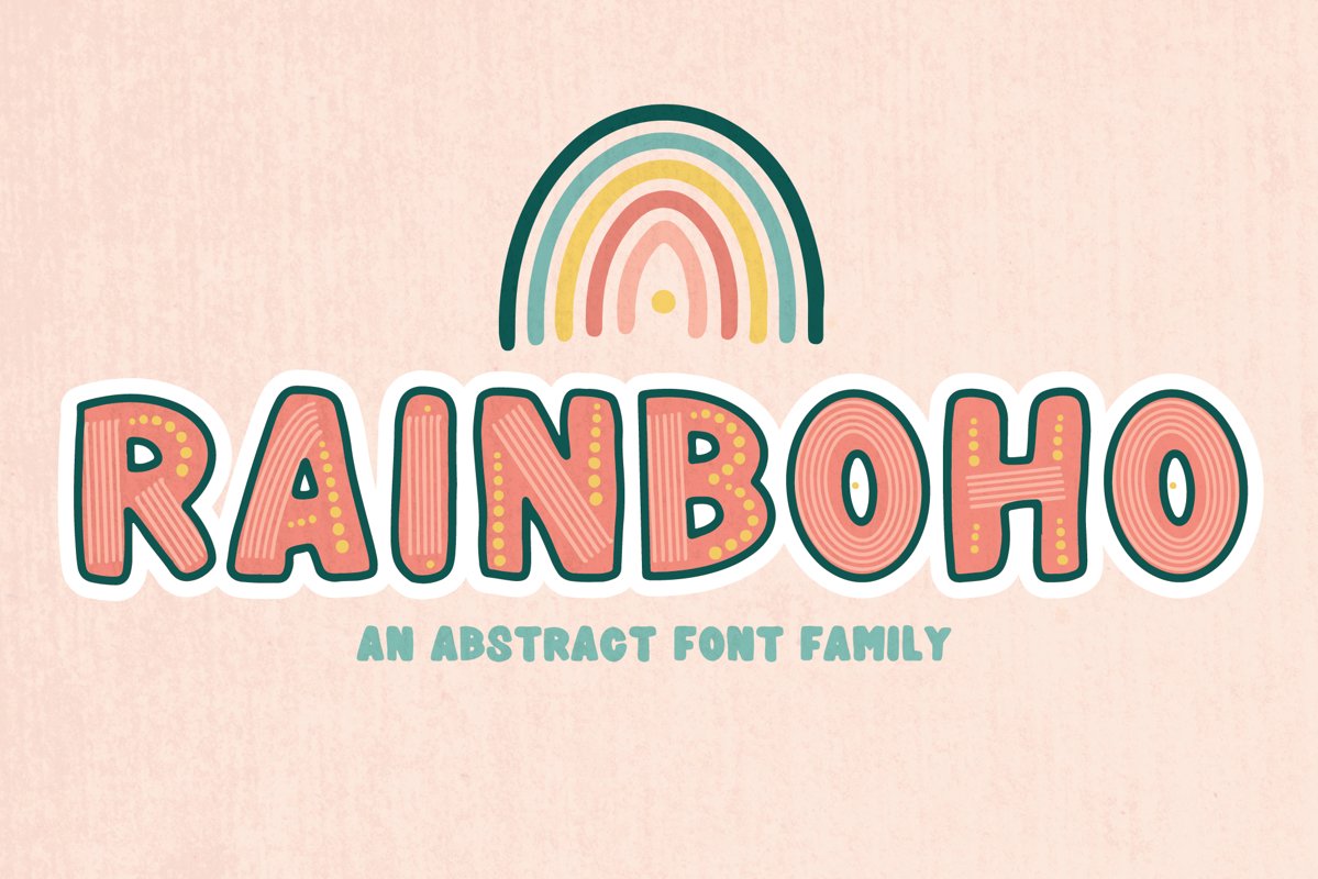 Rainboho | A Layered Abstract Font Family example image 1