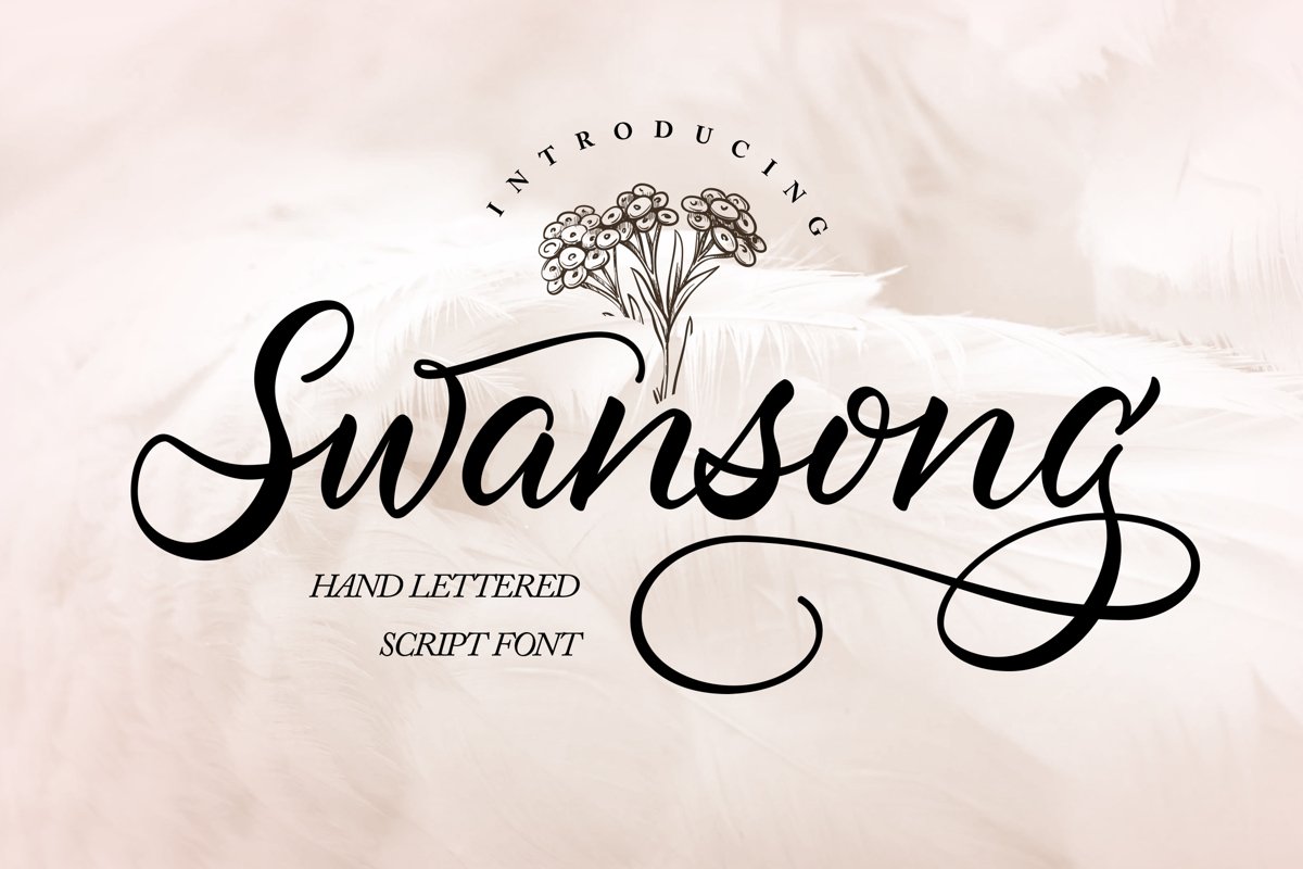 Swansong | Handlettered Script Font example image 1