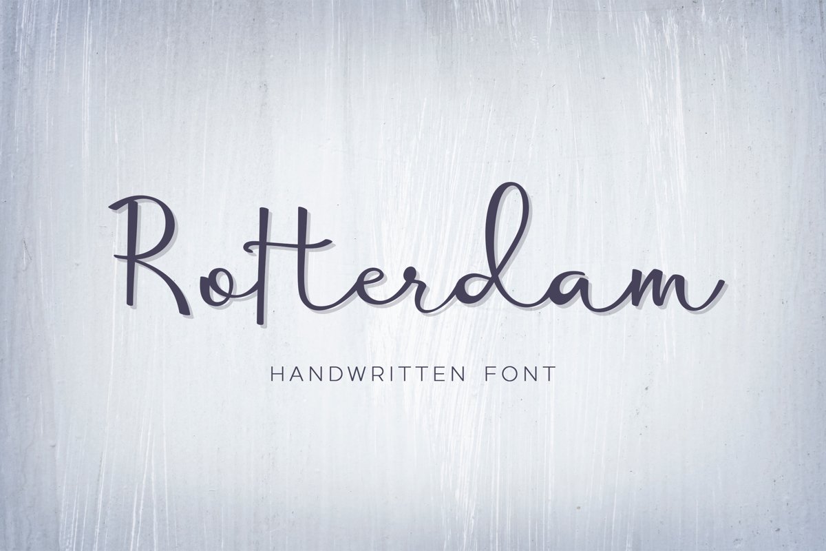 Rotterdam - handwritten calligraphy font example image 1