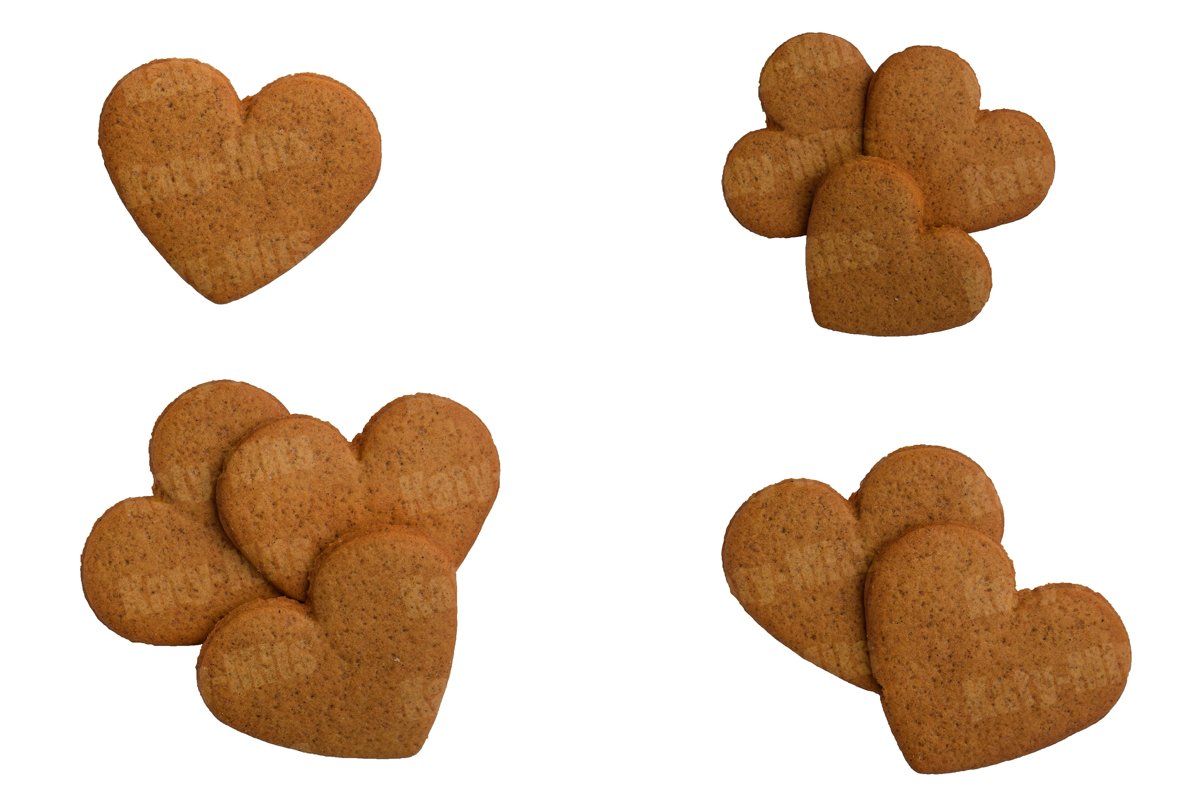 Heart shaped cookies. Gingerbread. Traditional for Christmas example image 1