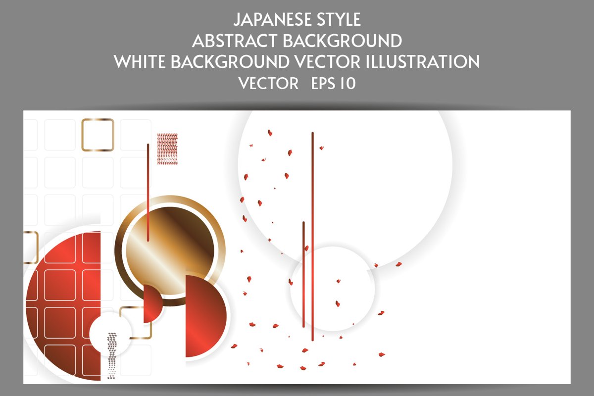 Abstract Japanese style white background with lines eps 10 example image 1