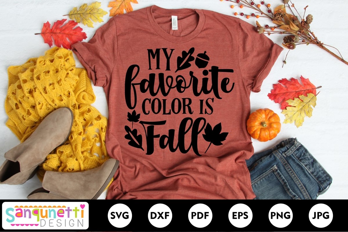 My favorite color is fall svg, autumn svg, fall quote svg example image 1