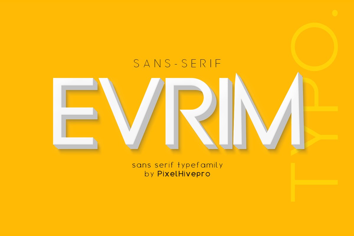 Evrim Sans Serif Font example image 1
