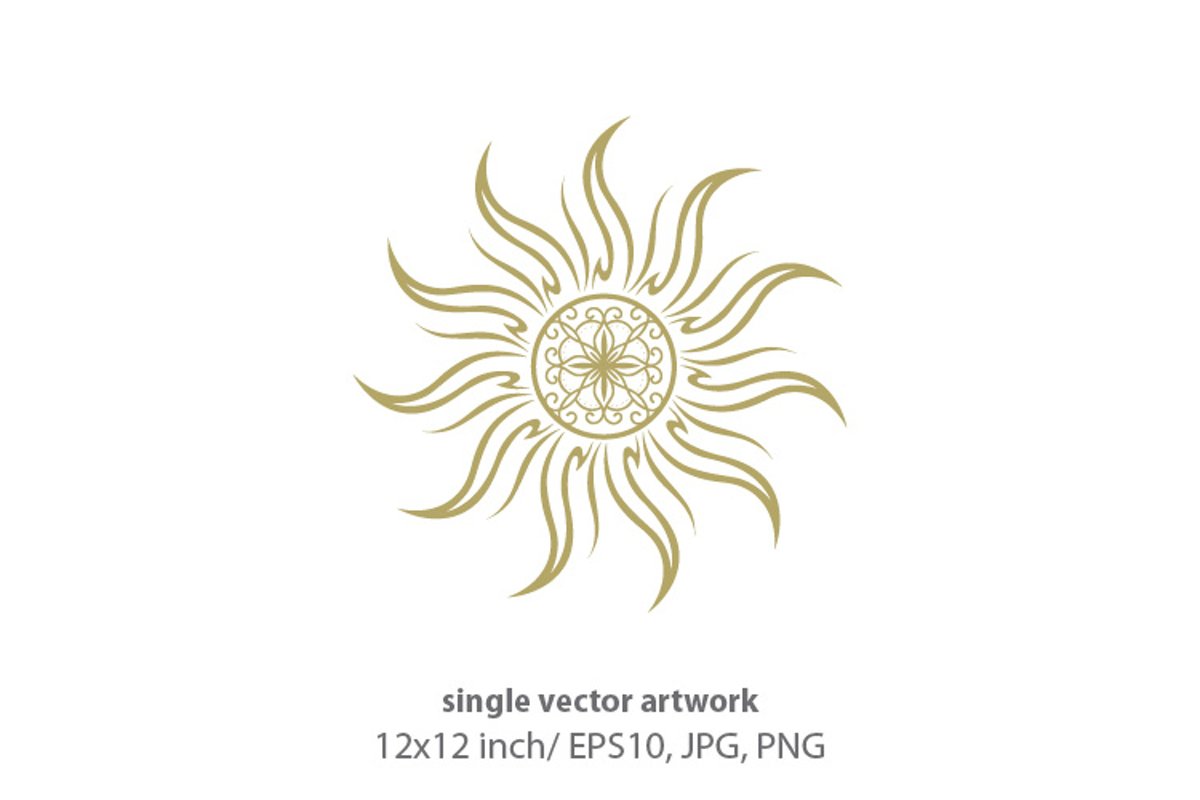 golden sun - single vector artwork example image 1