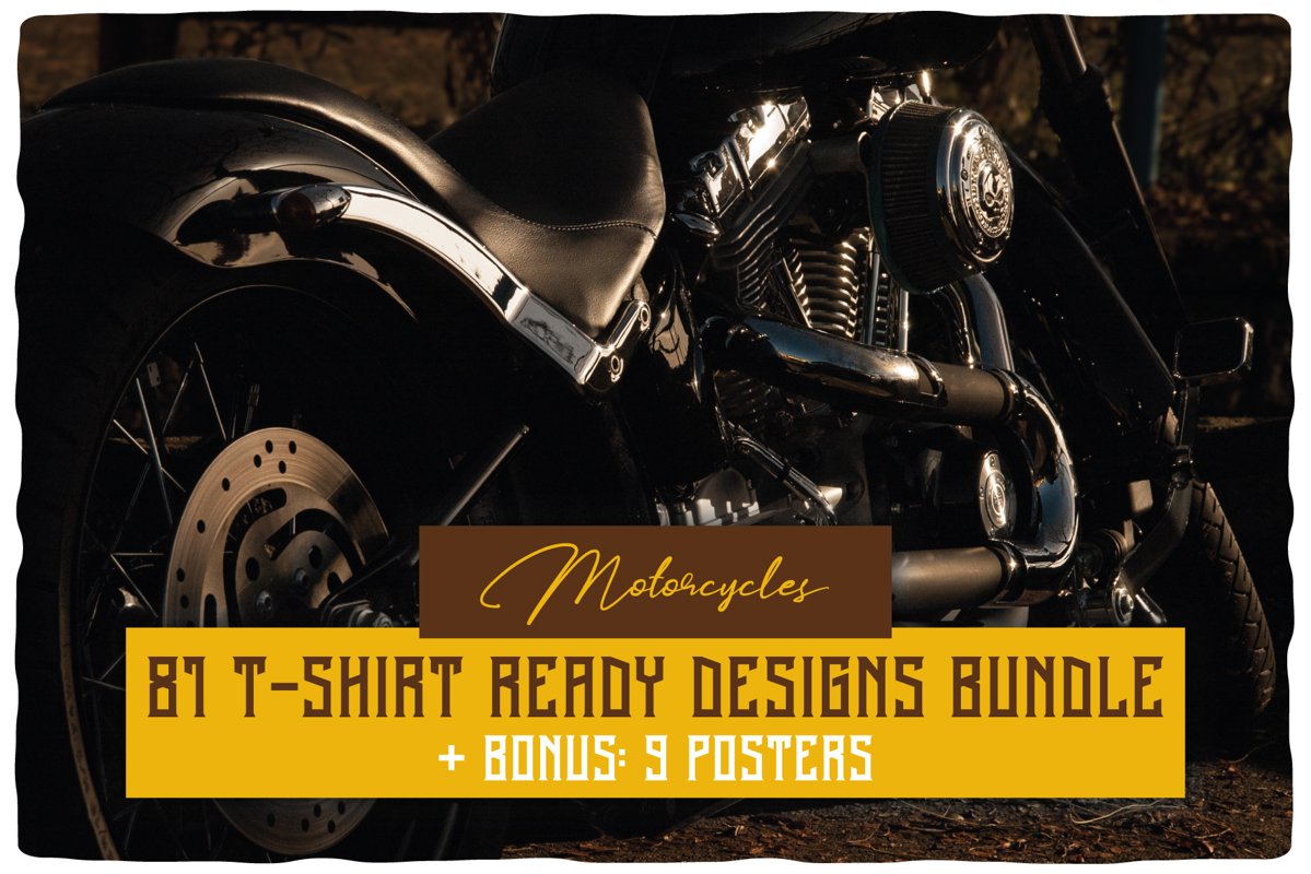 Motorcycles T-shirt Designs BUNDLE example image 1