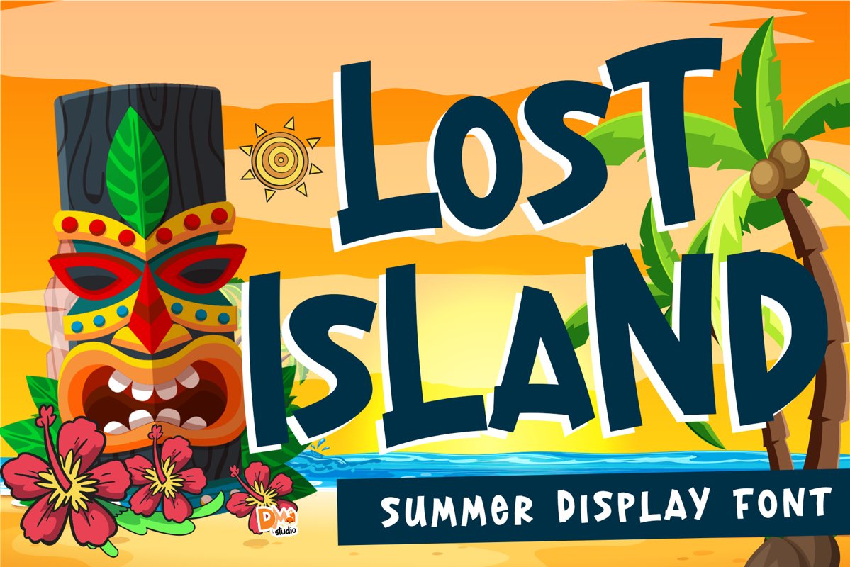 Lost Island - Summer Display Font example image 1