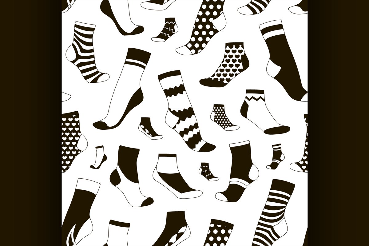 Pattern of colored socks example image 1