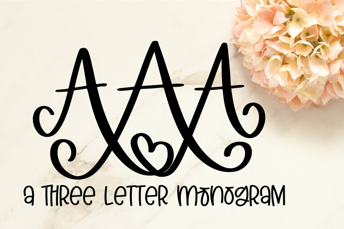 3 Letter Monogram Font example image 1