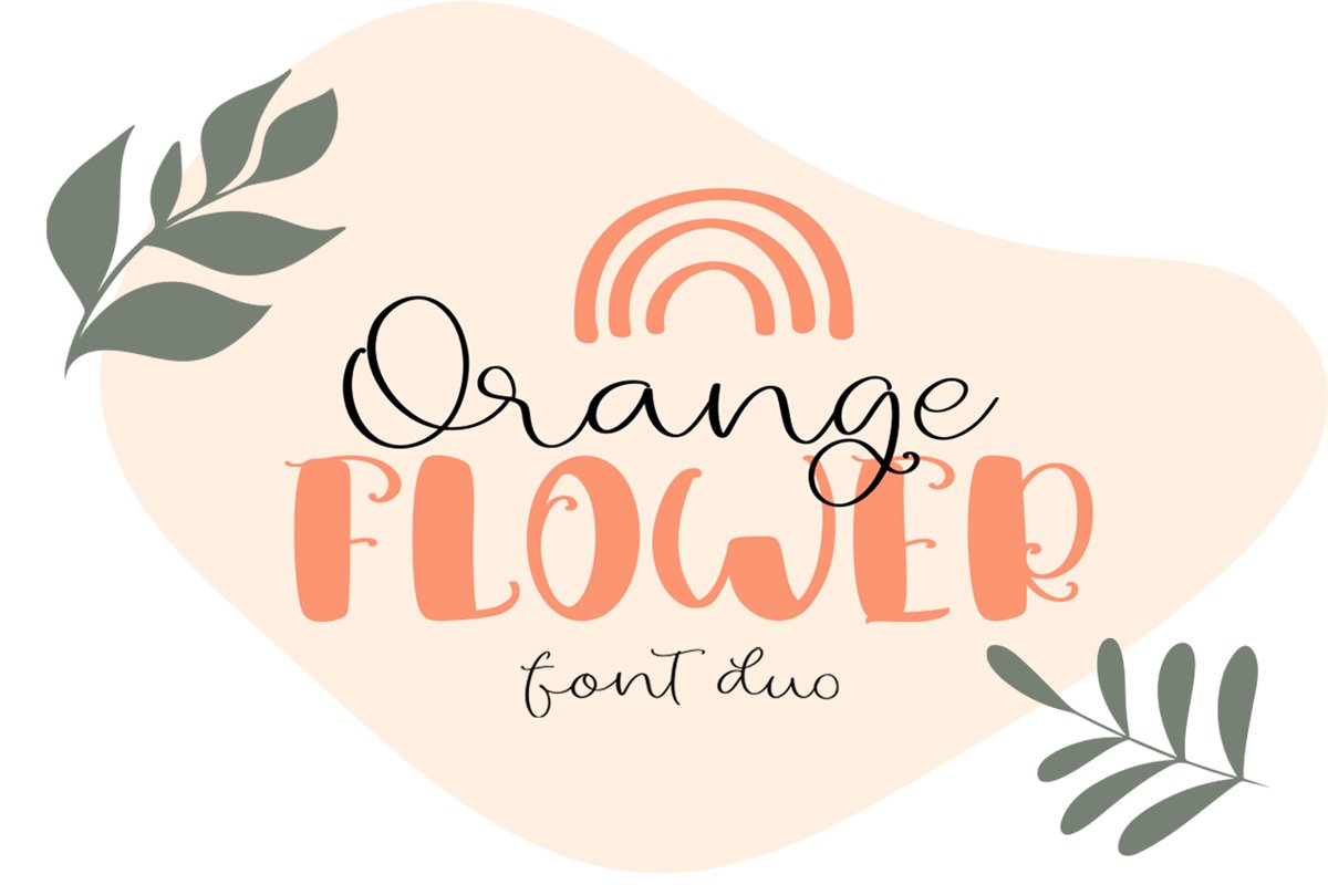 Orange Flower Font Duo example image 1