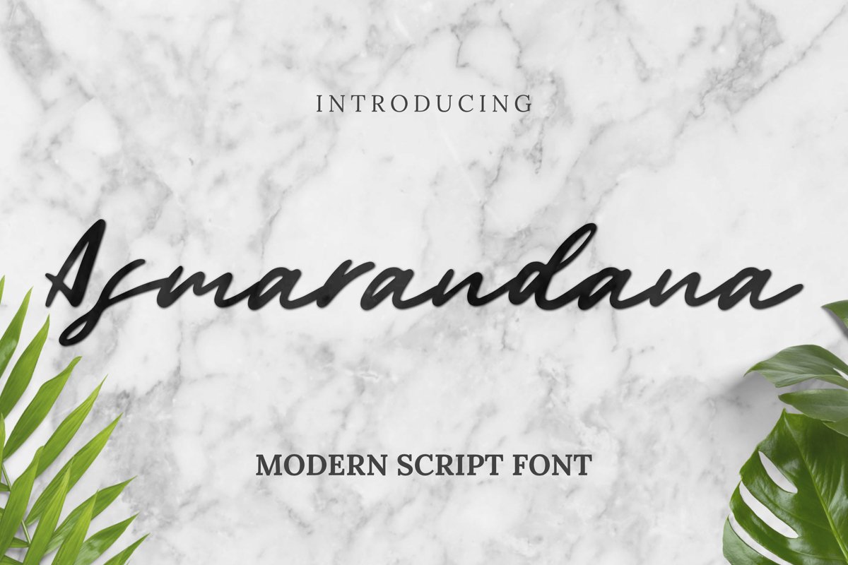 Asmarandana Font example image 1