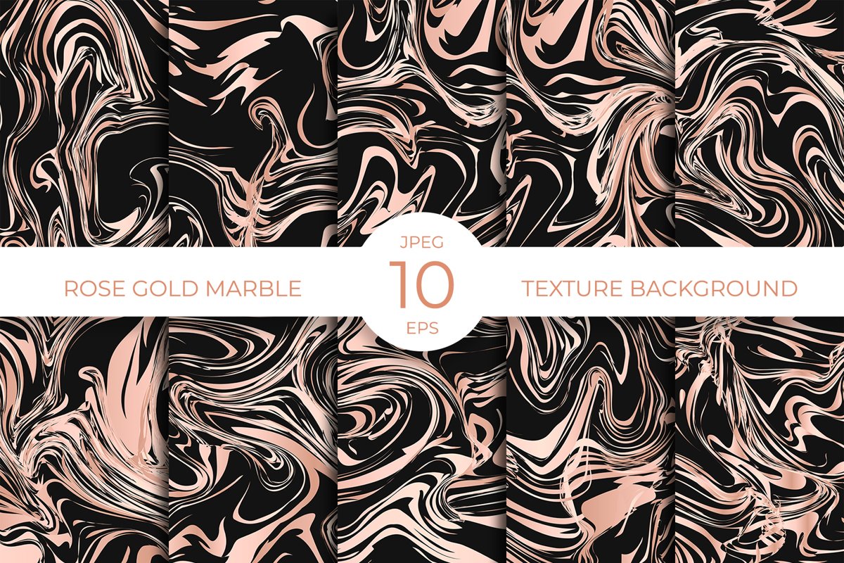 Black and rose gold marble texture abstract background example image 1