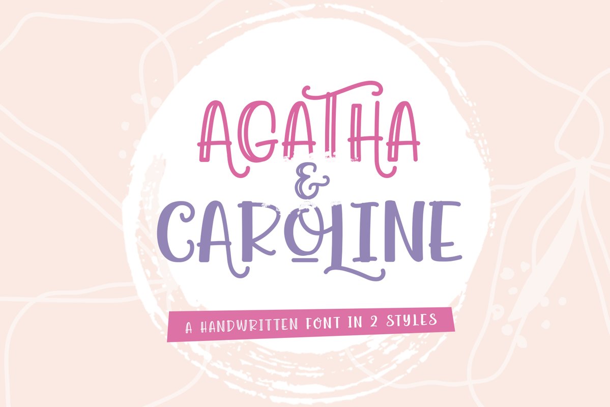 Agatha Caroline - Handwritten Font in 2 Styles example image 1