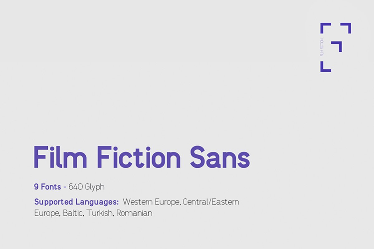Film Fictions Sans Typeface example image 1