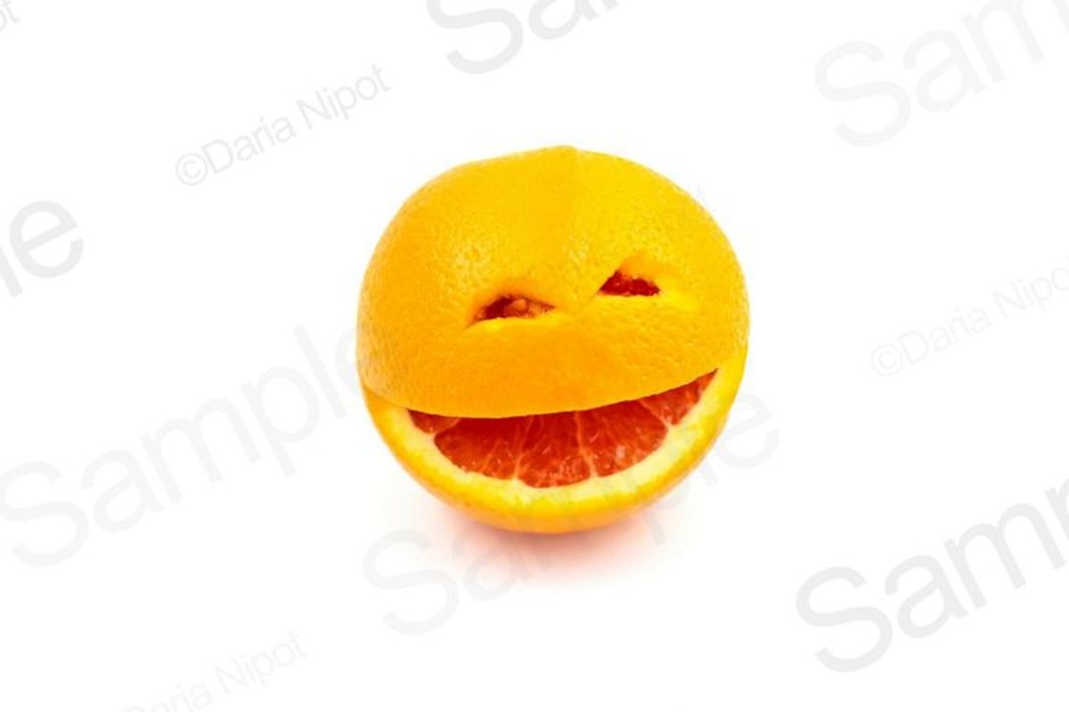 Smiling orange fruit example image 1