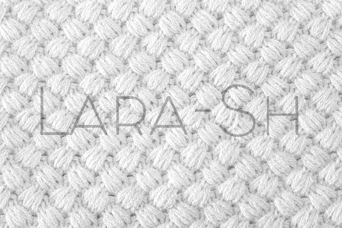 Knitted handmade colourful blankets white example image 1