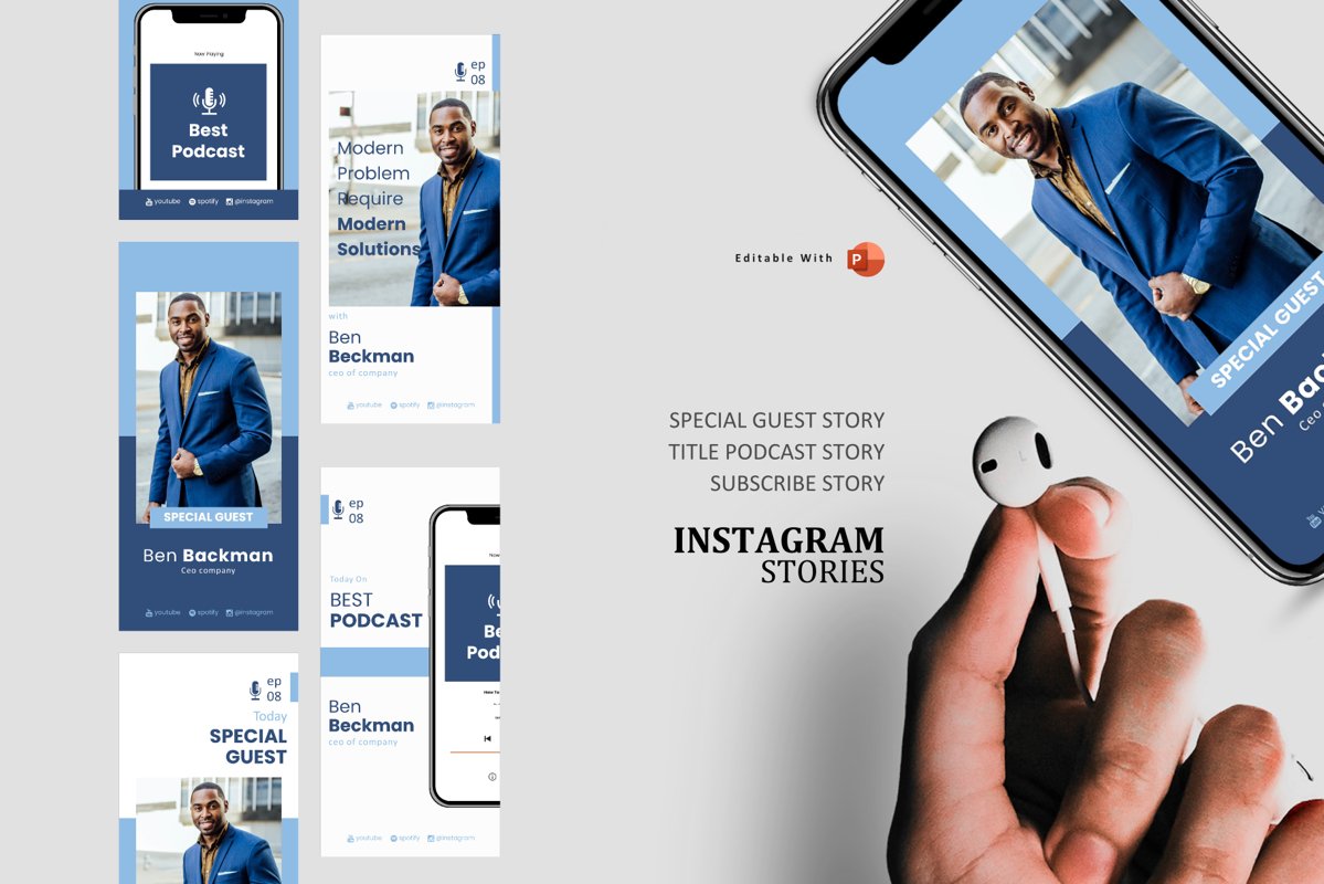 Podcast Instagram Stories and Post - Business Managing example image 1