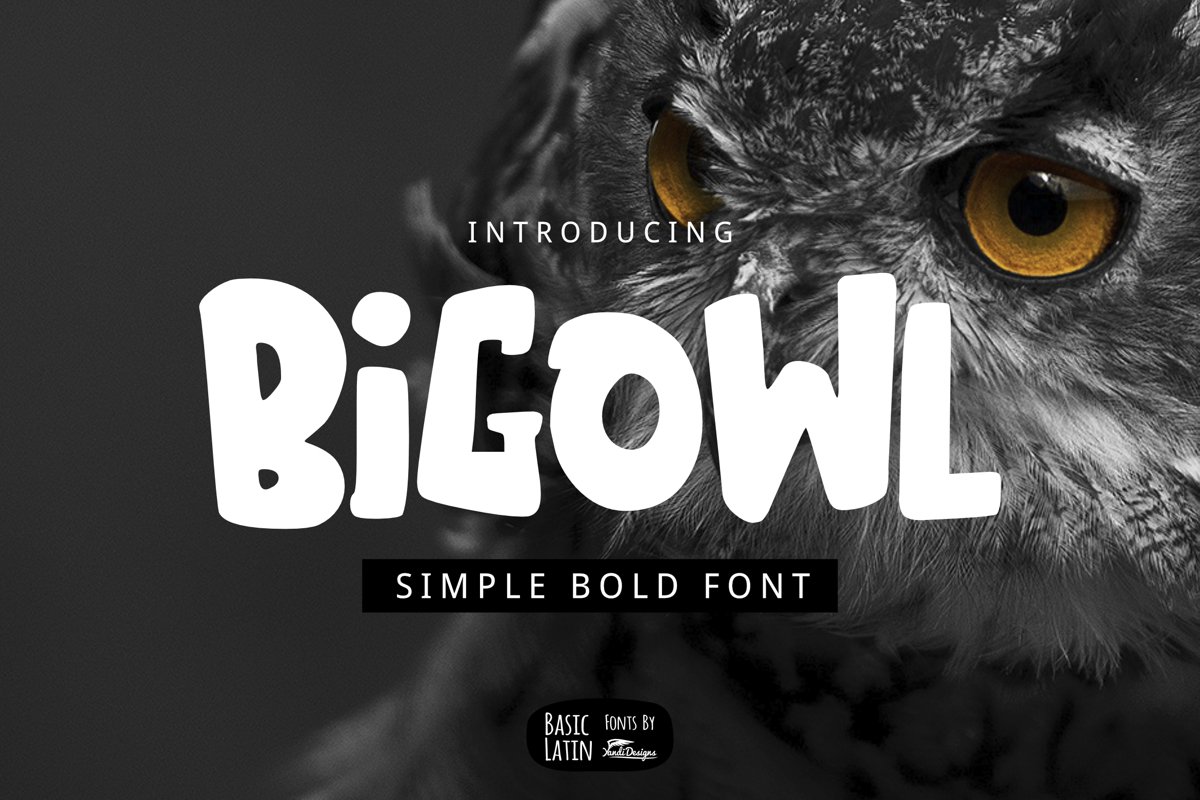 Big Owl Font example image 1