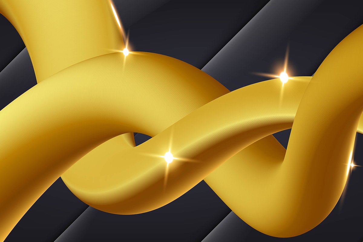 Wave Flow Shape. Abstract golden Background. Modern Colorful example image 1