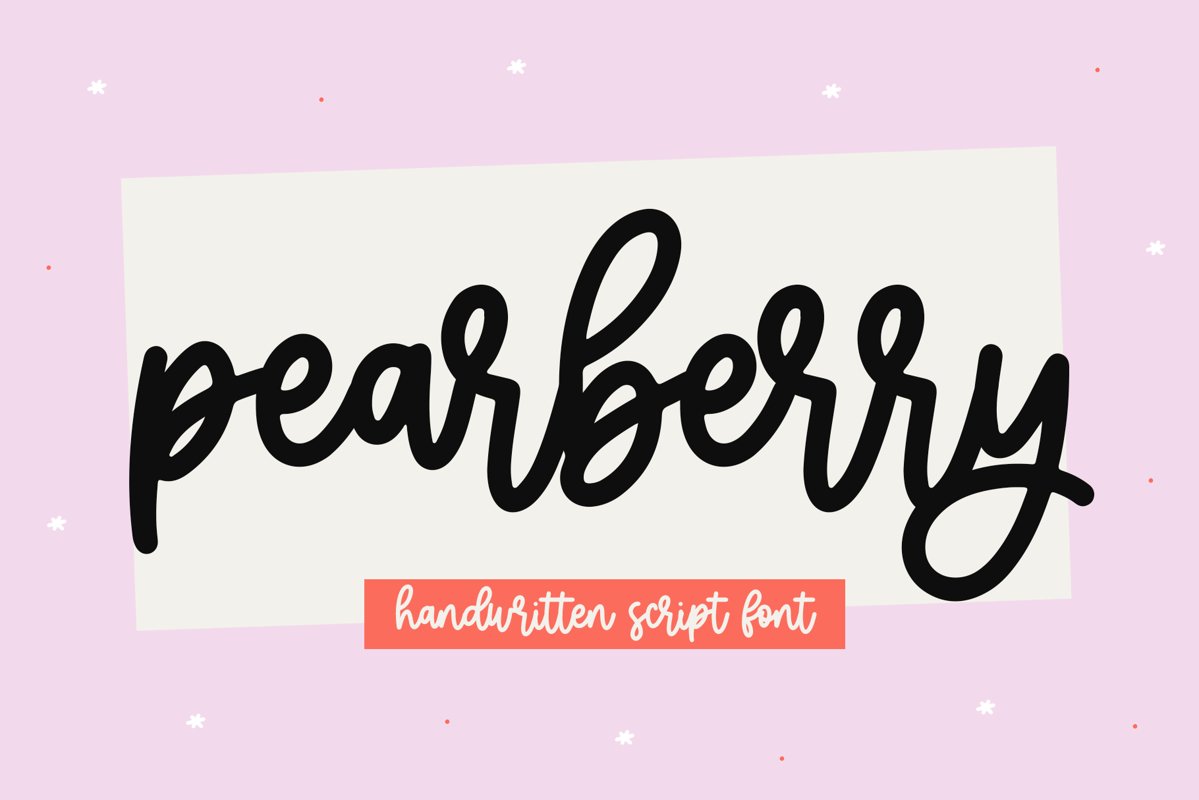 Pearberry - A Cute Handwritten Script Font example image 1