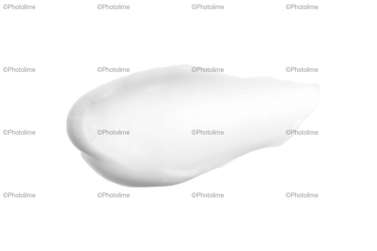 White cream smudge isolated. Bb, cc creme swatch. example image 1