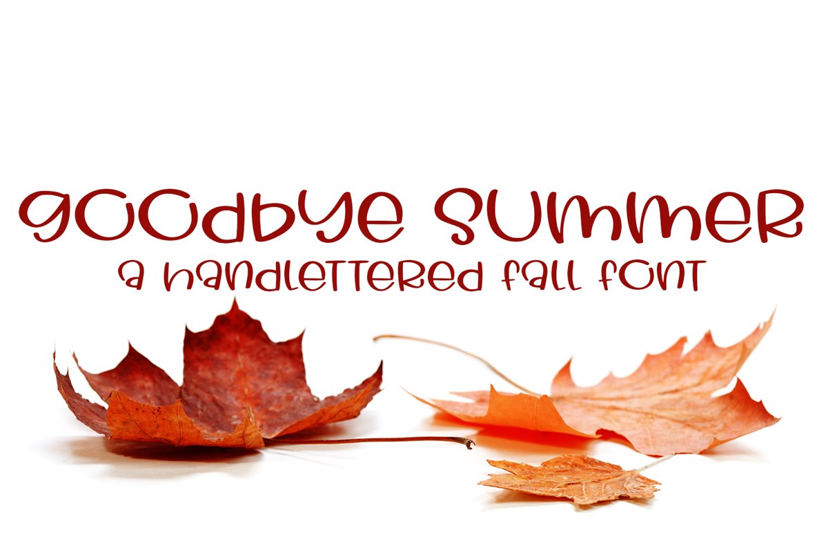 Goodbye Summer - A Hand-Lettered Fall Font example image 1