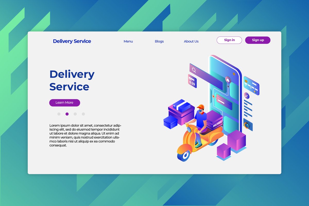 Delivery Service - Hero Header & Landing Page example image 1