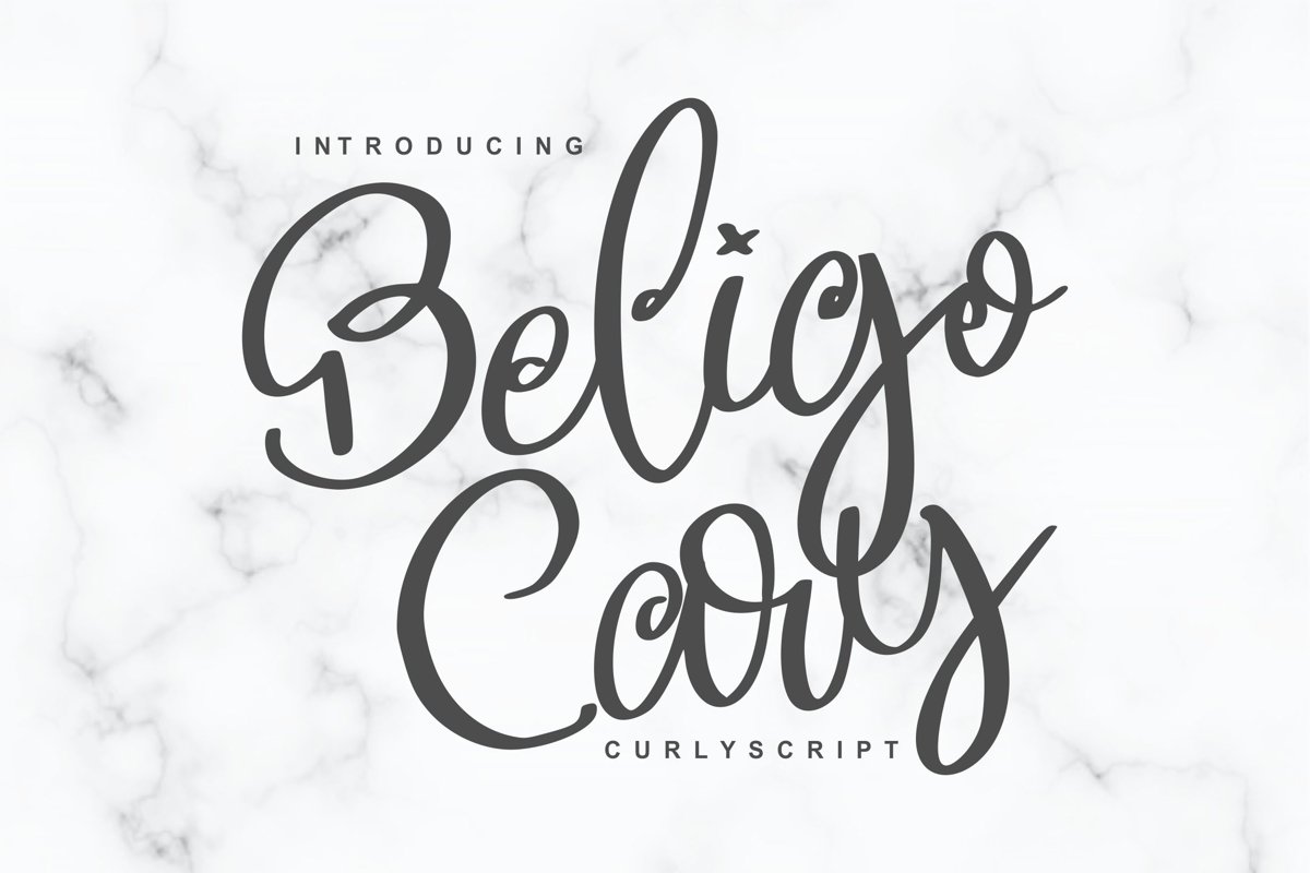 Beligo Cary | Curly Script Font example image 1