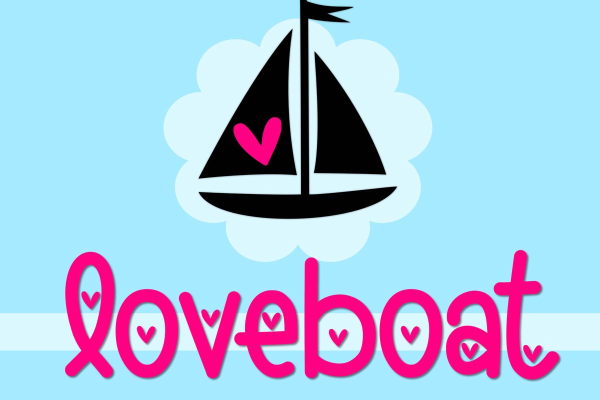 Loveboat - A Cute Font with Hearts example image 1