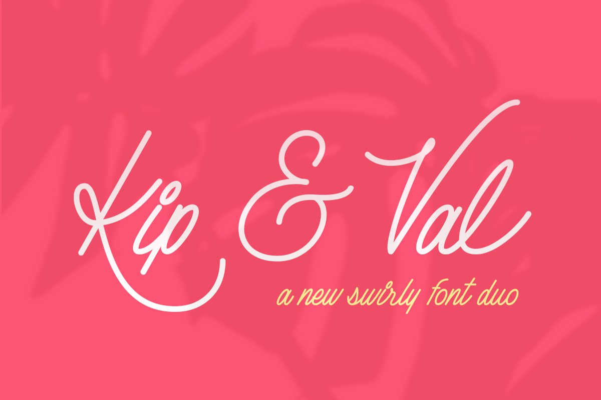 Kip & Val Script Font Duo example image 1
