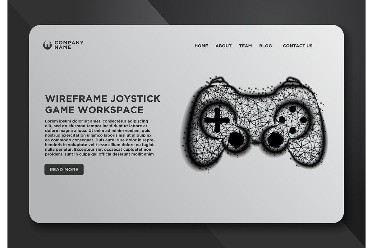 Web page design templates collection of joystick, Game pad. example image 1