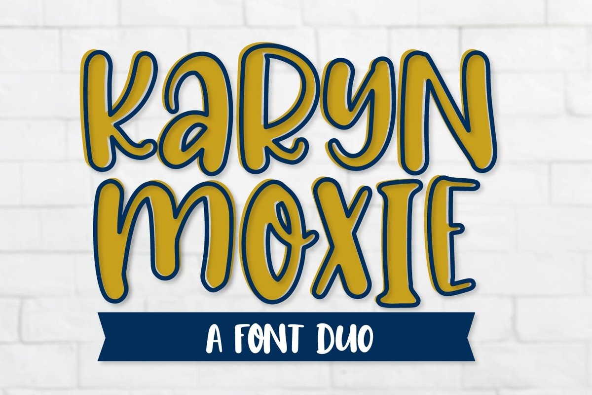Karyn Moxie - A Font Outlined Duo example image 1